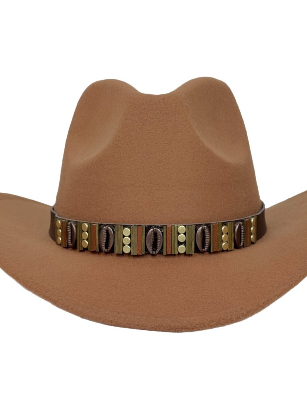 Light Brown Western Cowboy Hat Wide Brim Ranch Rodeo Cowgirl Festival Boho Hat